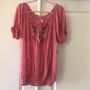 *NWT MAUVE PINK PLUS SIZE BOHO TOP